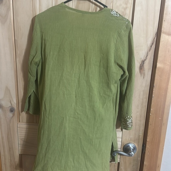 T-Bags Green Sequin Embellished Tunic - Picture 5 of 6